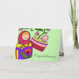 Tarjeta Matroshka y el bebé