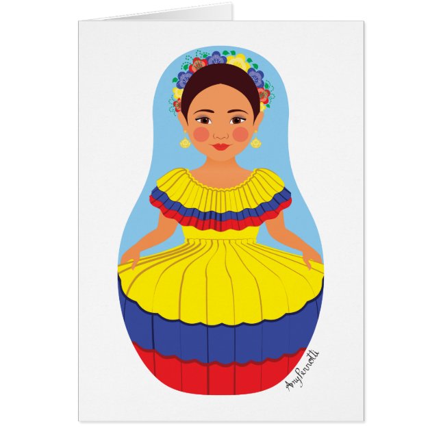 Tarjeta Matryoshka colombiana (Frente)
