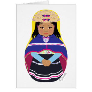 Tarjeta Matryoshka colombiana, misak o guambiana