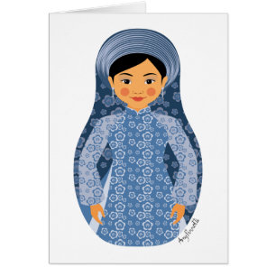 Tarjeta Matryoshka de agua vietnamita