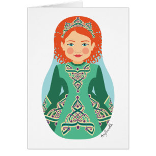 Tarjeta Matryoshka de bailarina de Redhead Irlande