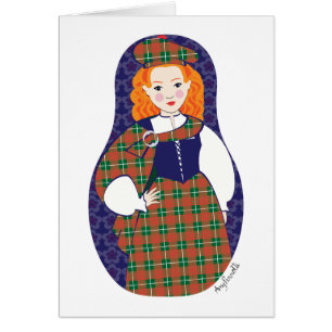 Tarjeta Matryoshka de Escocia
