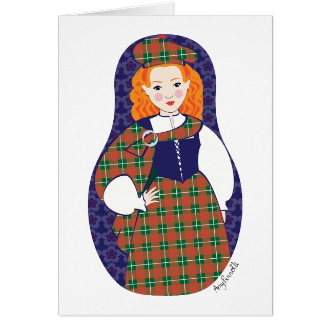 Tarjeta Matryoshka de Escocia (Frente)
