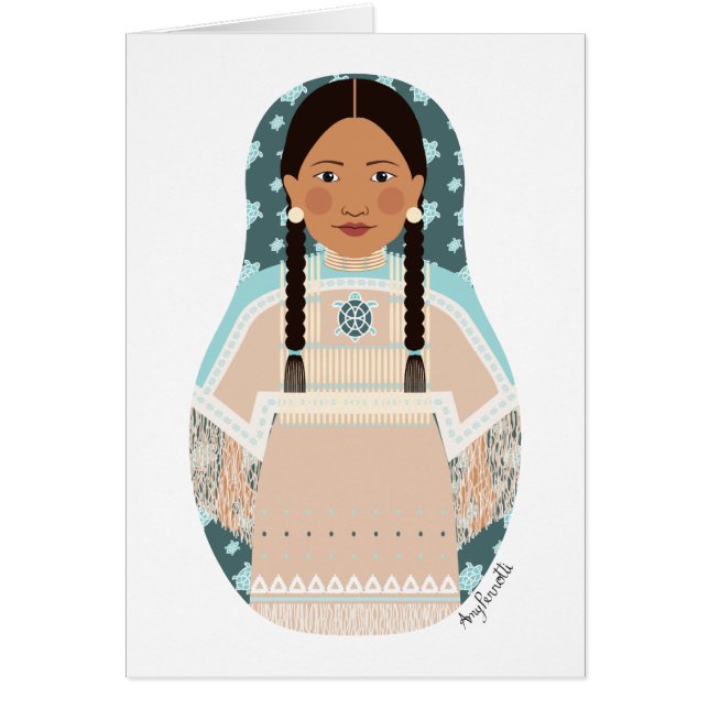 Tarjeta Matryoshka de origen americano (Frente)