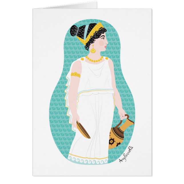 Tarjeta Matryoshka griega antigua (Frente)