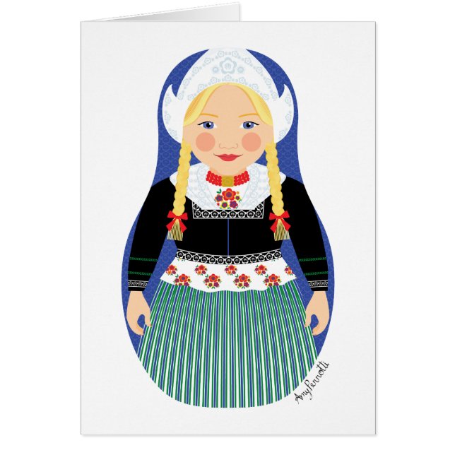 Tarjeta Matryoshka holandesa (Frente)