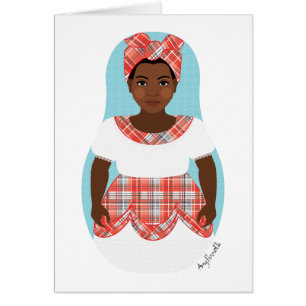 Tarjeta Matryoshka jamaiquina