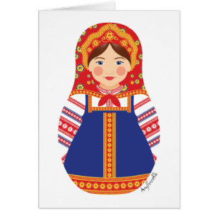 Tarjeta Matryoshka rusa