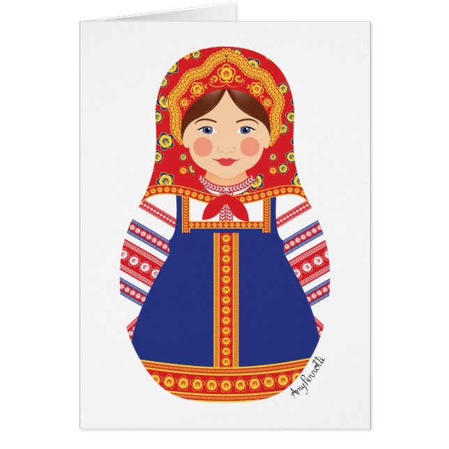 Tarjeta Matryoshka rusa (Frente)