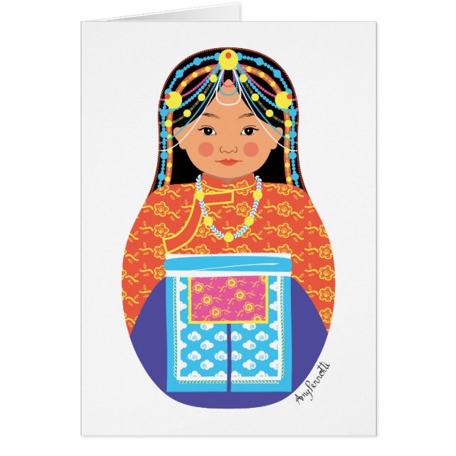 Tarjeta Matryoshka tibetana (Frente)
