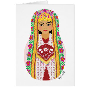 Tarjeta Matryoshka uzbeka