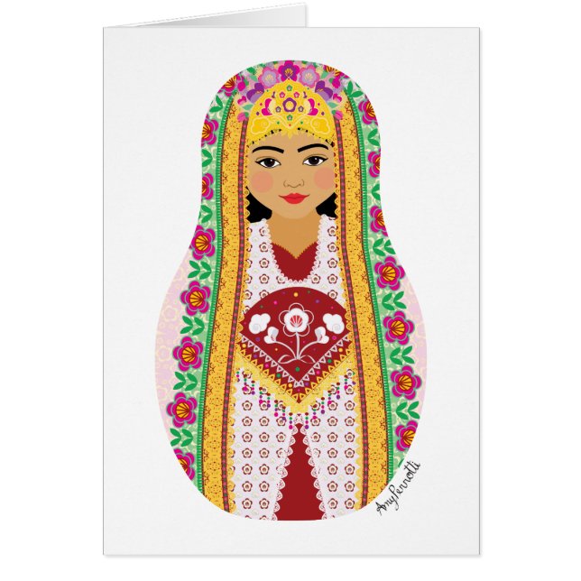 Tarjeta Matryoshka uzbeka (Frente)