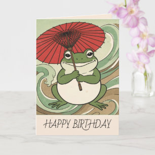 Tarjeta Matsumoto Hoji Style Rana Feliz 
