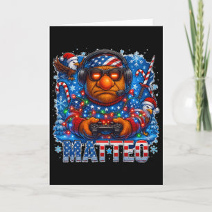 Tarjeta Matteo Meme Cerebro Italiano podrido Navidad Bande
