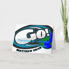 Tarjeta Matthew 28:19 Card