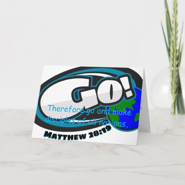 Tarjeta Matthew 28:19 Card (Anverso)