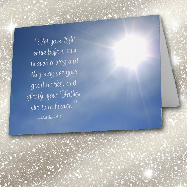 Tarjeta Matthew 5:16 Luz Brillante (Subido por el creador)