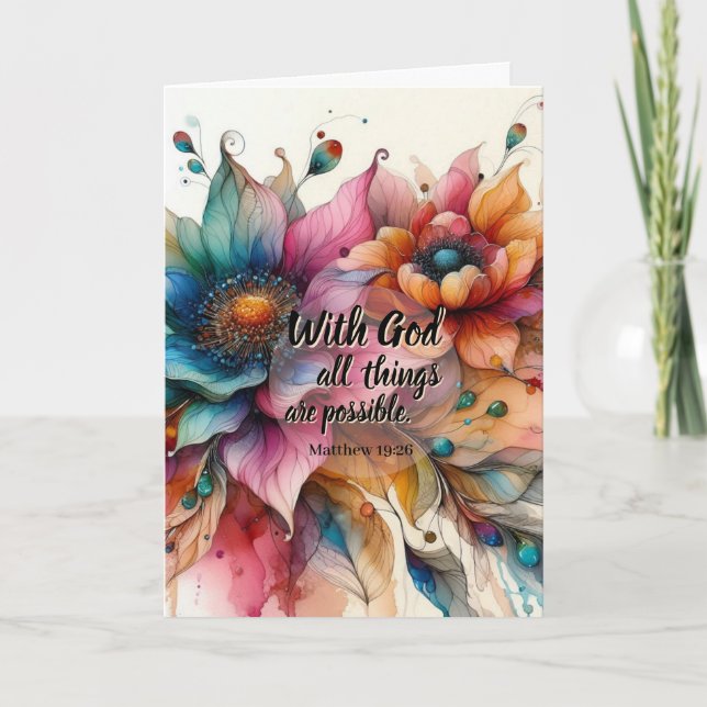 Tarjeta Matthew Scripture Christian Prayer Encouragement (Anverso)