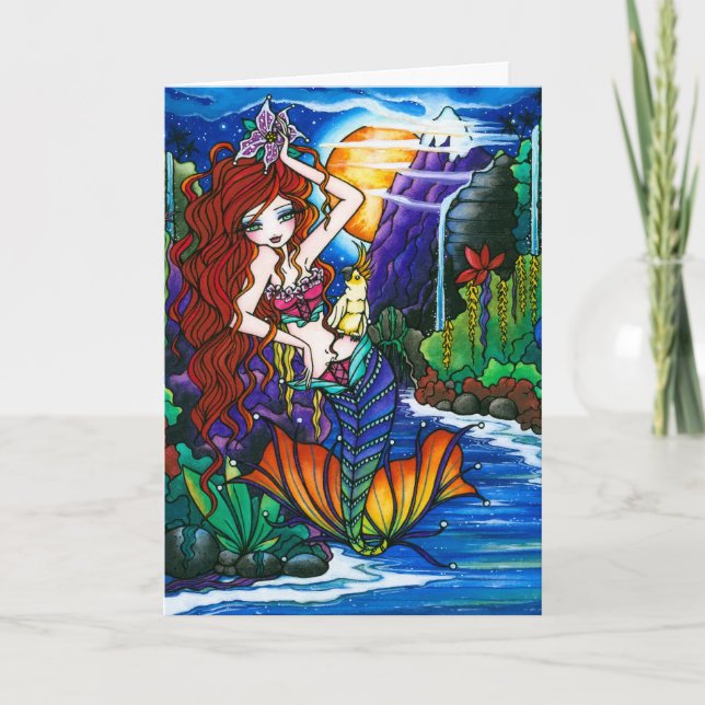 Tarjeta Maui Princess Mermaid Fairy Cockatoo Card (Anverso)