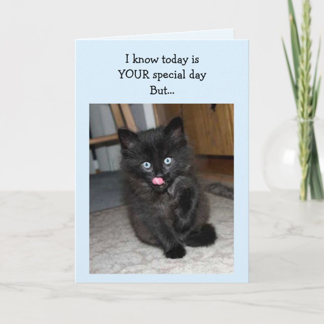 Tarjeta Mauser Kitten Happy Birday Card (Anverso)
