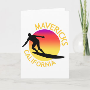 Tarjeta Mavericks Surfing Vacaciones California
