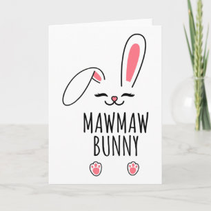 Tarjeta Mawmaw Bunny Divertido Conjunto Pascua Conejo Caza