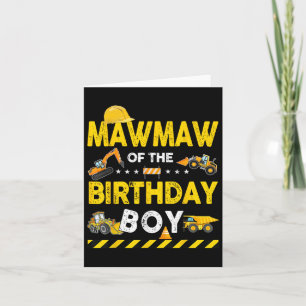 Tarjeta Mawmaw Del Niño De Cumpleaños Trabajador De La Con