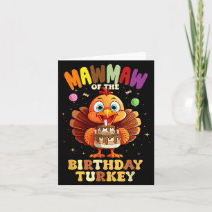 Tarjeta Mawmaw del pavo de cumpleaños Familia cumpleaños 1