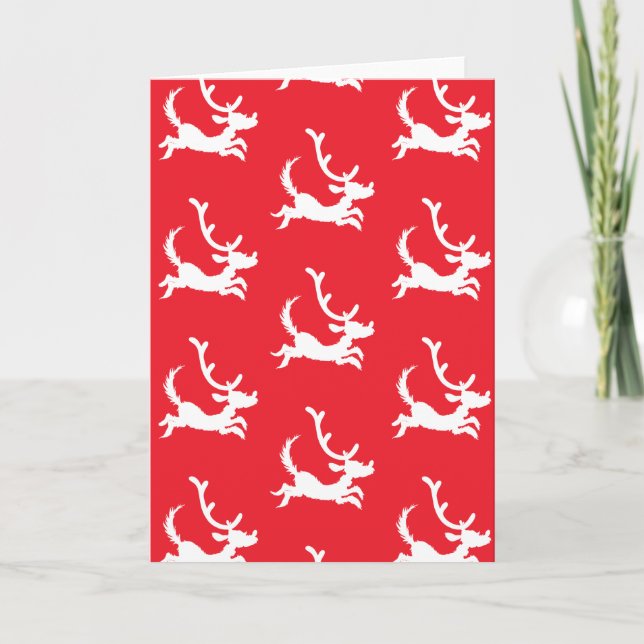 Tarjeta Max the Reindeer Silhouette (Anverso)