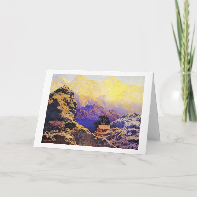 Tarjeta Maxfield Parrish, consiguiendo lejos de él todo, (Anverso)