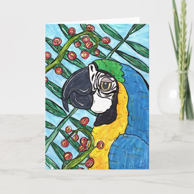 Tarjeta Máximo el Macaw (Anverso)