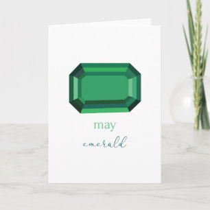 Tarjeta May Birthstone Emerald