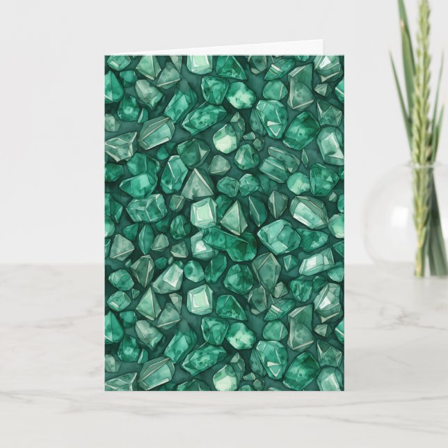 Tarjeta May Birthstone Emerald Birday Card (Anverso)