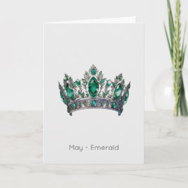 Tarjeta May Birthstone Emerald Birday Card