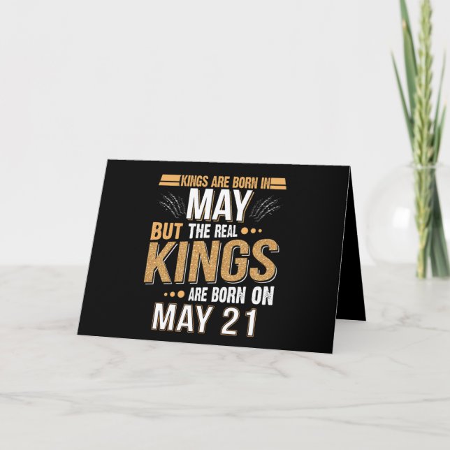 Tarjeta May Gift | Los Reyes Nacieron En Mayo De 21 (Anverso)