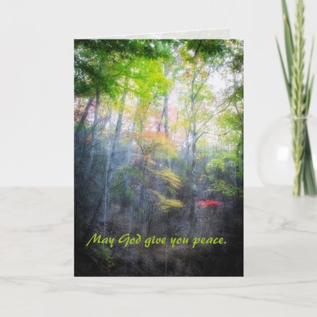 Tarjeta May God Give You Peace, Psalm 34 (Anverso)