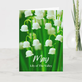 Tarjeta May Lily of the Valley Birth Month Flower Birthday