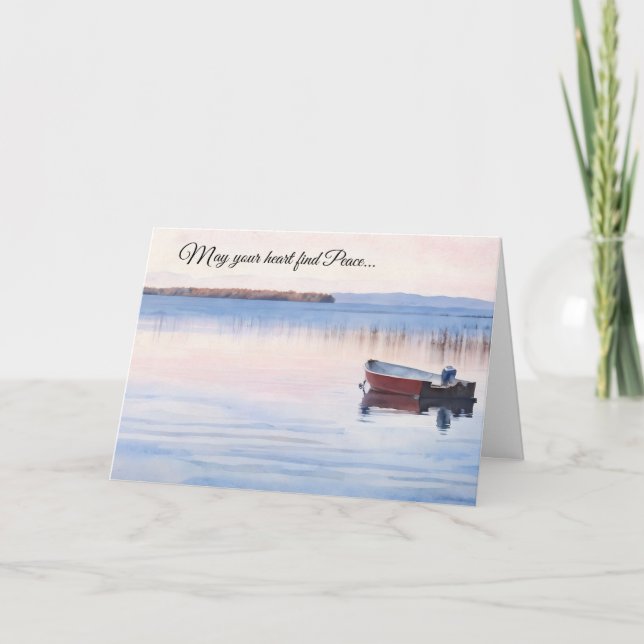 Tarjeta May Your Heart Find Peace Sympathy/Thinking of You (Anverso)