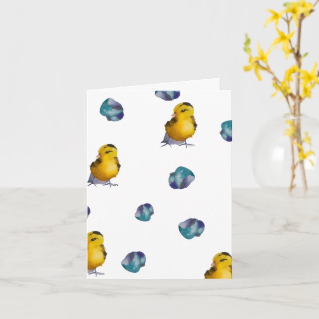 Tarjeta Maybelline Hatched Cloth Easter Napkins (flor amarilla)