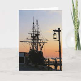 Tarjeta Mayflower Ii al amanecer