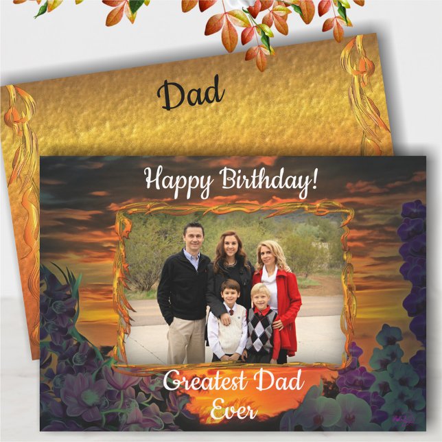 Tarjeta Mayor Cumpleaños de Papá Sunset 2584 (Subido por el creador)