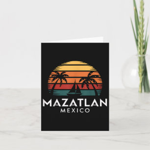 Tarjeta Mazatlán México Retro Sunset Sou Vacaciones de vel