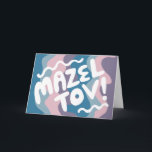 Tarjeta MAZEL TOV BAR BAT MITZVAH Personalizable Wavy mode<br><div class="desc">Texto dibujado a mano por mí para ti. Agregue su propio texto al interior de la tarjeta o cambie los colores de fondo. Para más diseños y colores, revisa mi tienda! O hazme saber si quieres algo personalizado. También tengo papel de envoltura correspondiente y por supuesto versiones de Bar y...</div>
