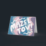 Tarjeta MAZEL TOV BAR BAT MITZVAH Personalizable Wavy mode<br><div class="desc">Texto dibujado a mano por mí para ti. Agregue su propio texto al interior de la tarjeta o cambie los colores de fondo. Para más diseños y colores, revisa mi tienda! O hazme saber si quieres algo personalizado. También tengo papel de envoltura correspondiente y por supuesto versiones de Bar y...</div>
