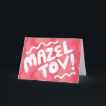 Tarjeta MAZEL TOV BAR BAT MITZVAH Personalizable Wavy mode<br><div class="desc">Texto dibujado a mano por mí para ti. Agregue su propio texto al interior de la tarjeta o cambie los colores de fondo. Para más diseños y colores, revisa mi tienda! O hazme saber si quieres algo personalizado. También tengo papel de envoltura correspondiente y por supuesto versiones de Bar y...</div>