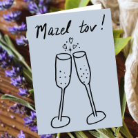 Mazel Tov Boda Champagne Cheetch Doodle