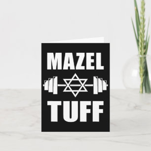 Tarjeta Mazel Tuff Funny Jewish Workout
