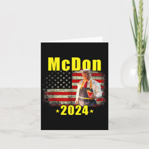 Tarjeta Mcdon 2024 Divertido Donald Trump Cocinando Patata