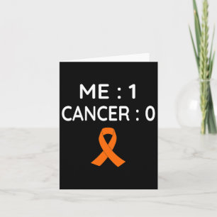 Tarjeta Me 1 Cáncer 0 Conciencia sobre la leucemia
