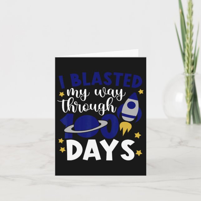 Tarjeta Me Abriré Camino A Través De 100 Días De Cohetes E (Anverso)